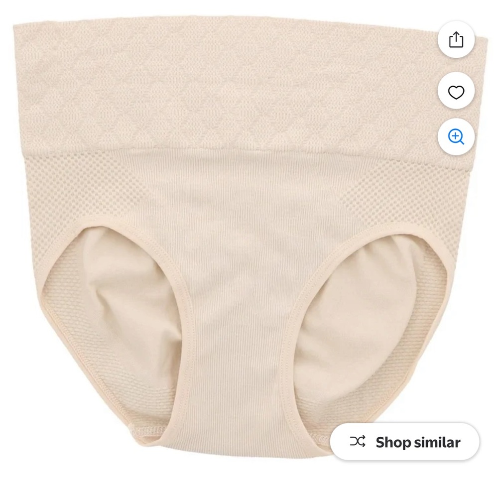 Marilyn Monroe Women's Control Top Shapewear Brief Panties Nude- extra large